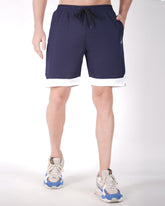 Deta-Dry Men's Active Bottom Stripe Shorts Navy Blue
