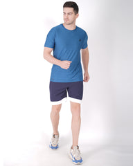 Deta-Dry Men's Active Bottom Stripe Shorts Navy Blue