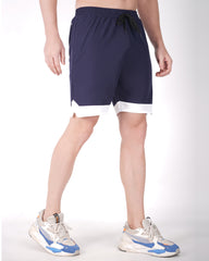 Deta-Dry Men's Active Bottom Stripe Shorts Navy Blue