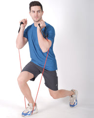 Deta-Dry Men's Active Side Stripe Shorts Dark Grey