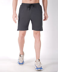 Deta-Dry Men's Active Side Stripe Shorts Dark Grey