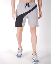 Deta-Dry Men's Active Front Stripe Shorts Light Grey