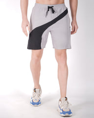 Deta-Dry Men's Active Front Stripe Shorts Light Grey