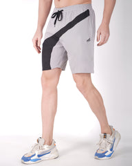 Deta-Dry Men's Active Front Stripe Shorts Light Grey