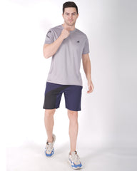 Deta-Dry Men's Active Front Stripe Shorts Navy Blue