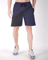 Deta-Dry Men's Active Front Stripe Shorts Navy Blue