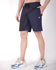 Deta-Dry Men's Active Front Stripe Shorts Navy Blue
