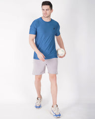 Deta-Dry Men's Active Side Stripe Shorts Light Grey