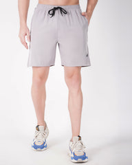 Deta-Dry Men's Active Side Stripe Shorts Light Grey
