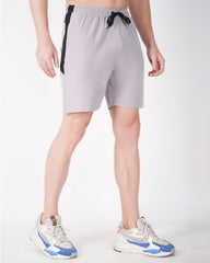 Deta-Dry Men's Active Side Stripe Shorts Light Grey