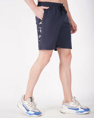 Deta-Dry Men's Active Camouflage Print Shorts Blue