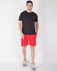 Deta-Dry Men's Active Side Stripe Shorts Red