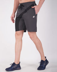Deta-Dry Men's Active Front Stripe Shorts Dark Grey