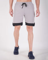 Deta-Dry Men's Active Bottom Stripe Shorts Light Grey