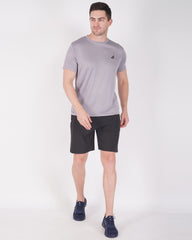 Deta-Dry Men's Active Lining Print Shorts Dark Grey