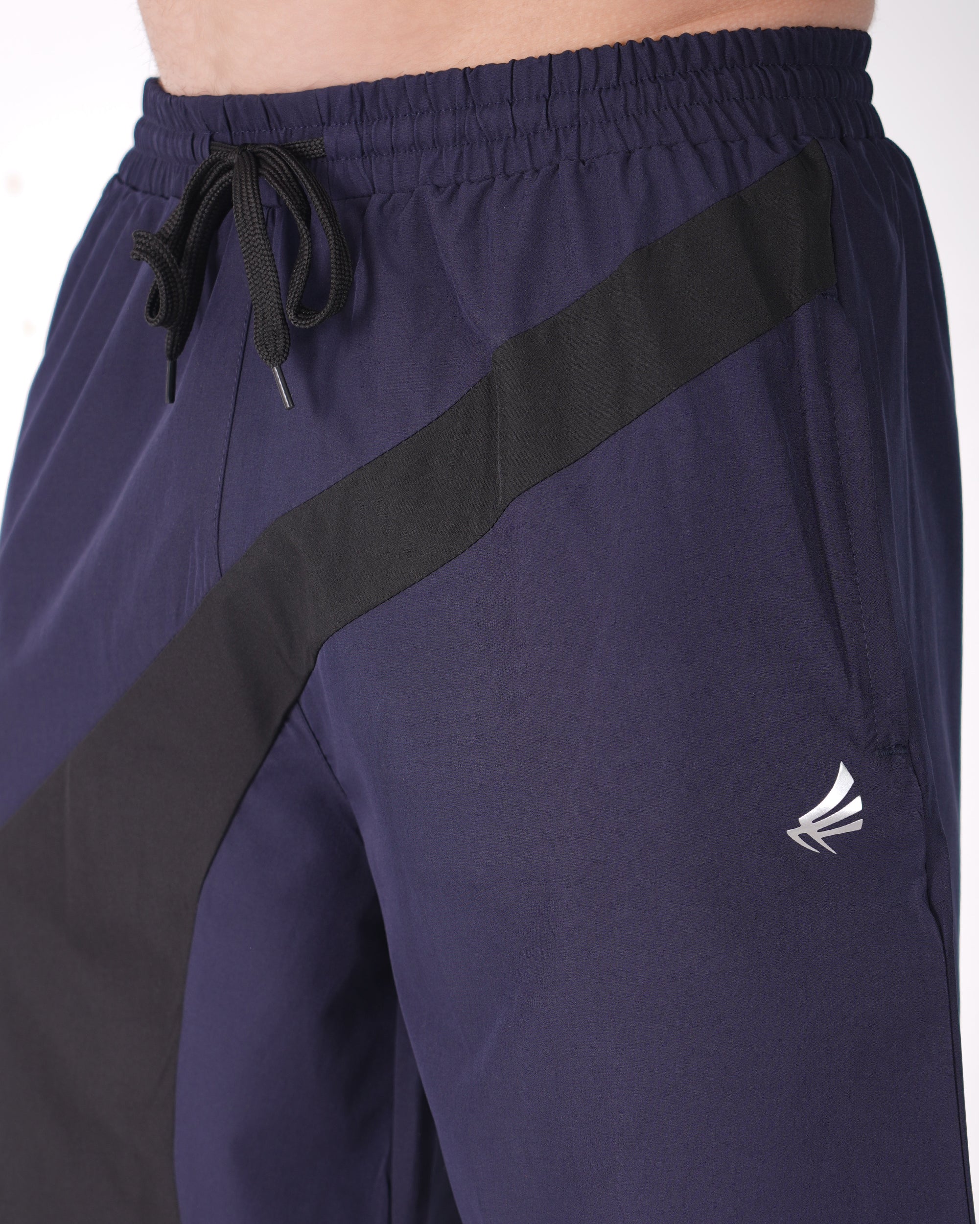 Deta-Dry Men's Active Front Stripe Shorts Navy Blue