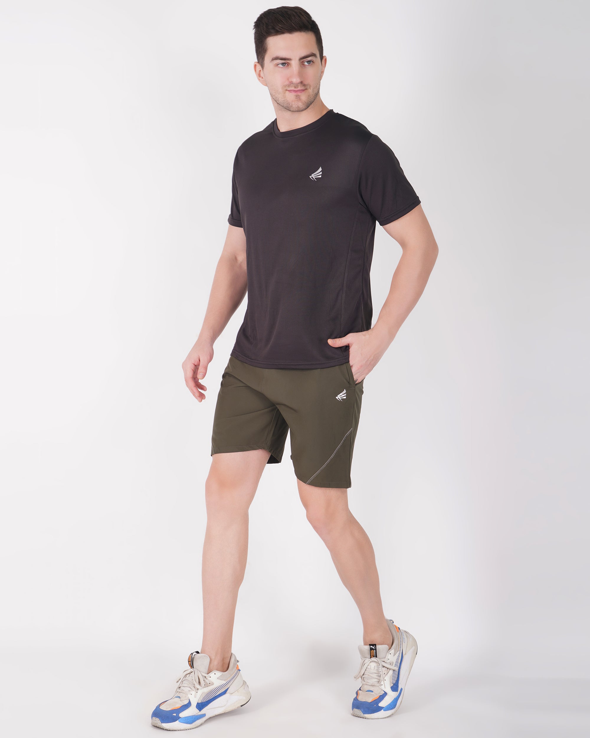 Deta-Dry Men's Active Shorts Olive Green