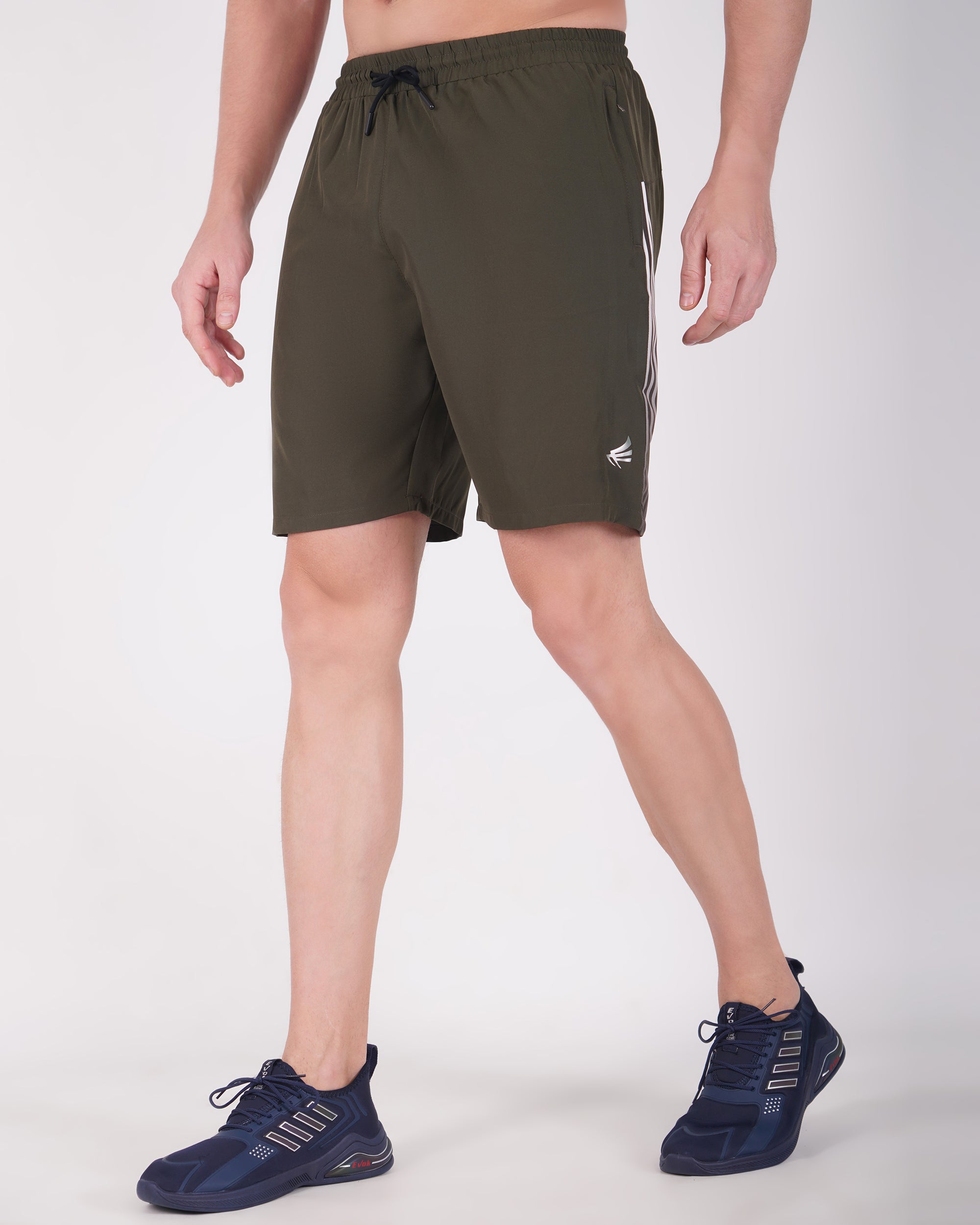 Deta-Dry Men's Active Lining Print Shorts Olive Green